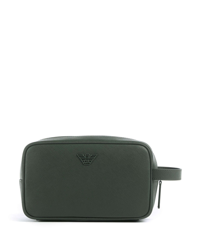 Emporio Armani Saffiano Animation Toiletry bag deep forest