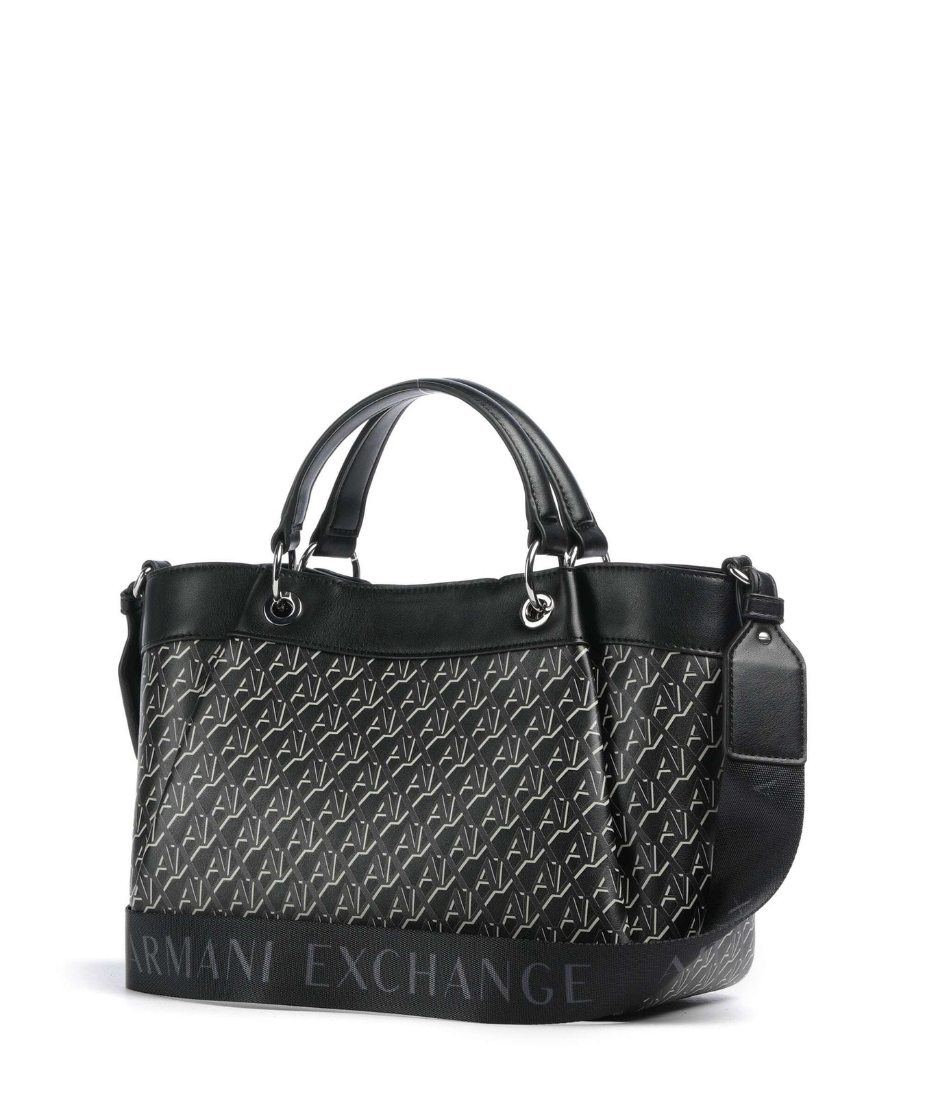 Armani Exchange Wave Monogram M Handbag black