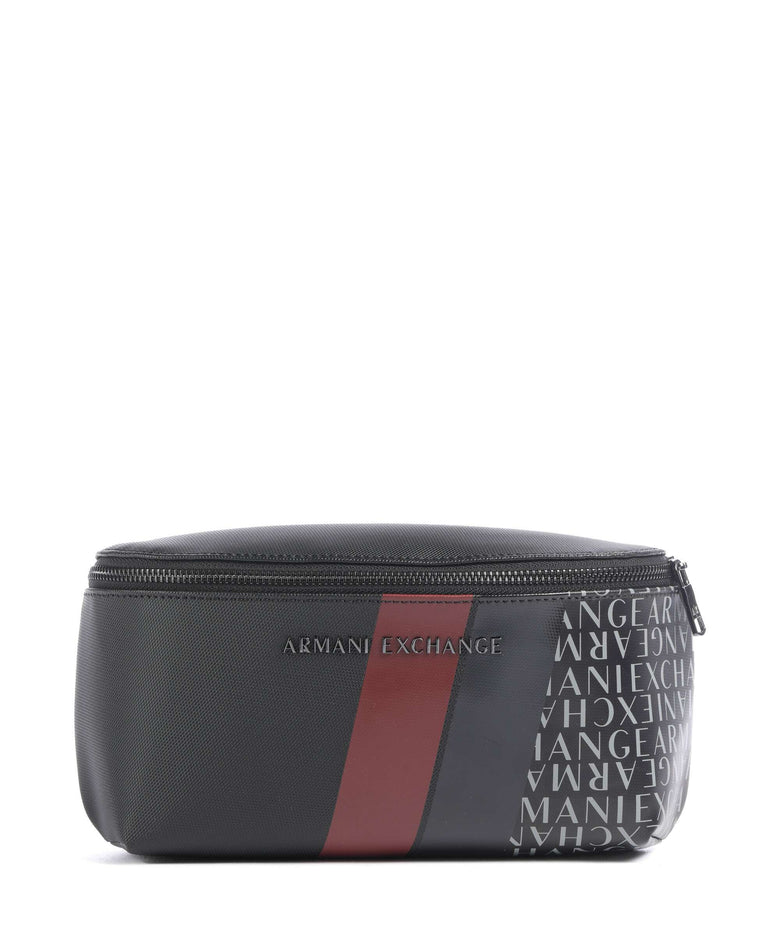 Armani Exchange Dylan Fanny pack black/pomegranate/black shiny