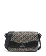 Armani Exchange Wave Monogram Olkalaukku brown bass/black