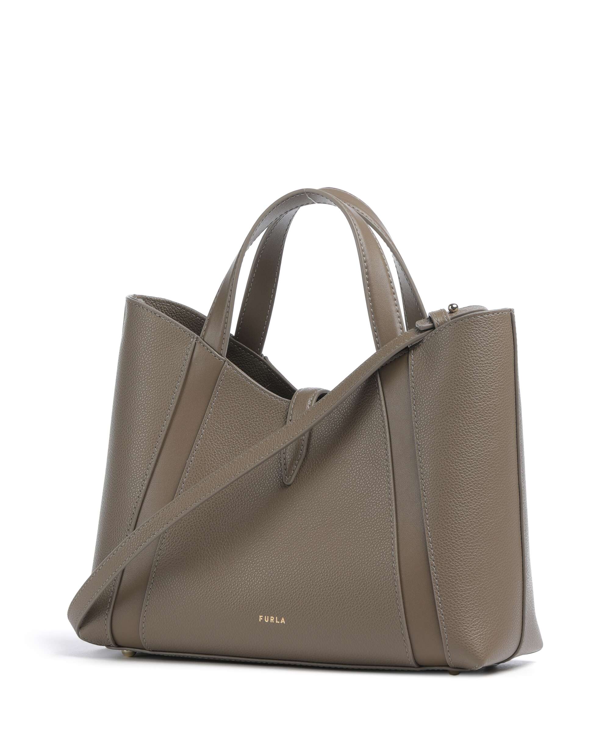 Furla Goccia S Handbag muddy gray