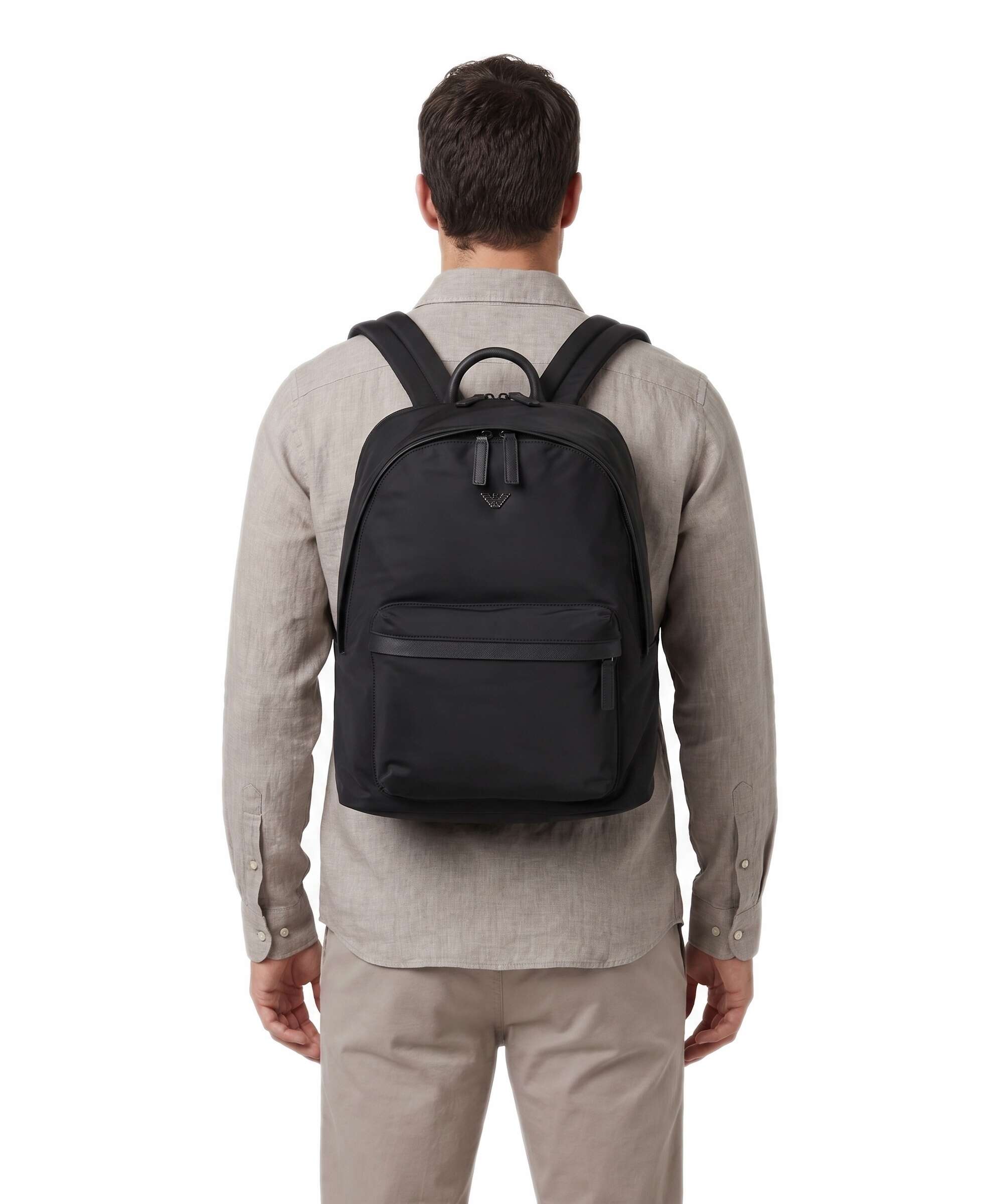 Emporio Armani Nylon Recycled Backpack black beauty