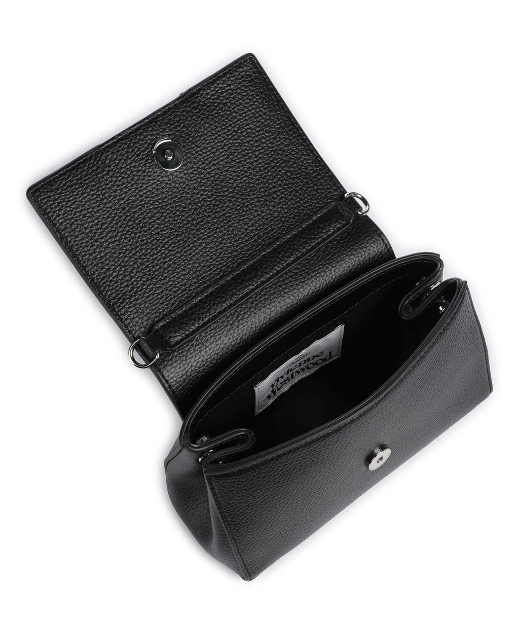 Vivienne Westwood Hazel Re-Vegan Grain Small Shoulder bag black