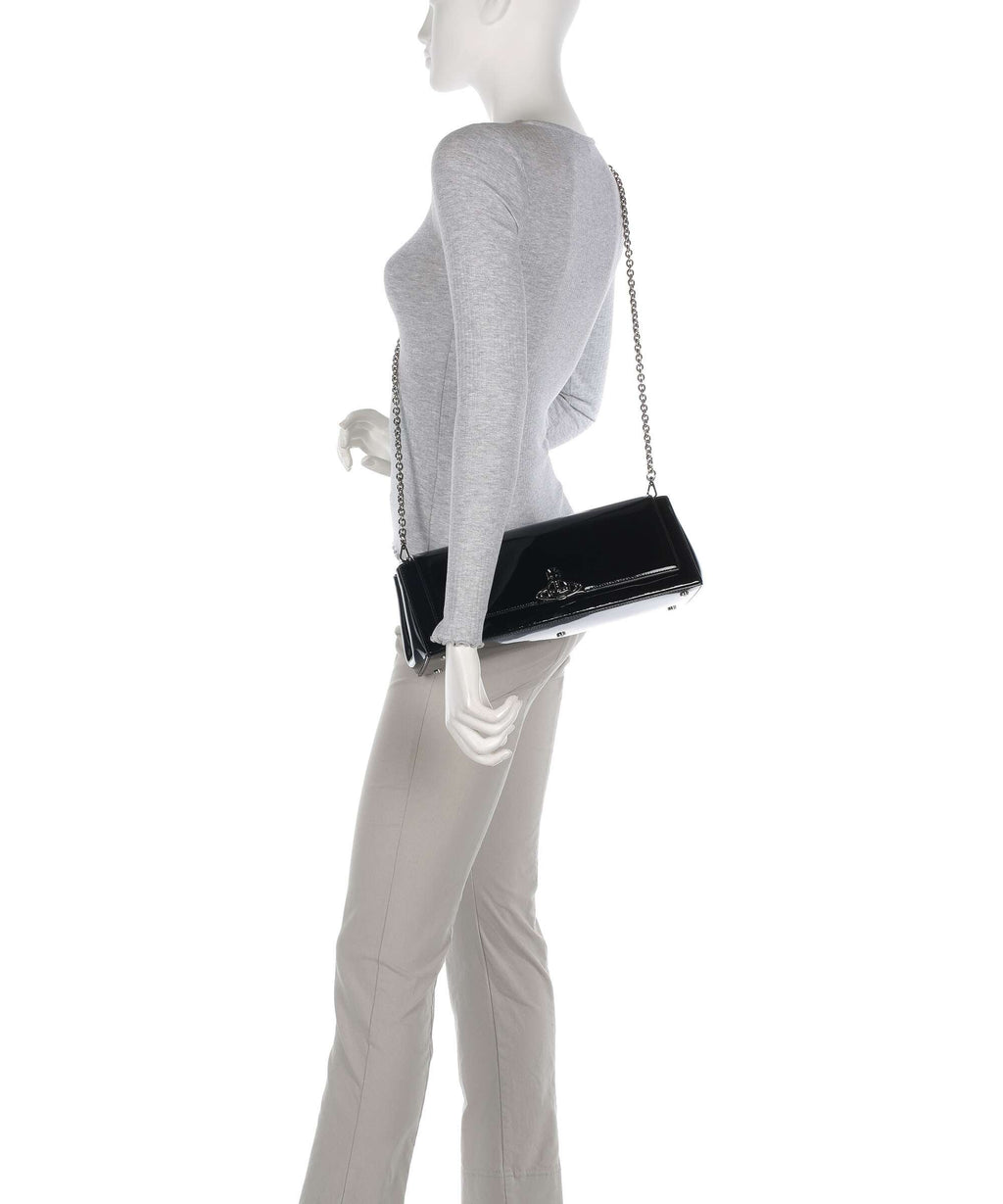 Vivienne Westwood Hazel Shiny Patent Large Shoulder bag black