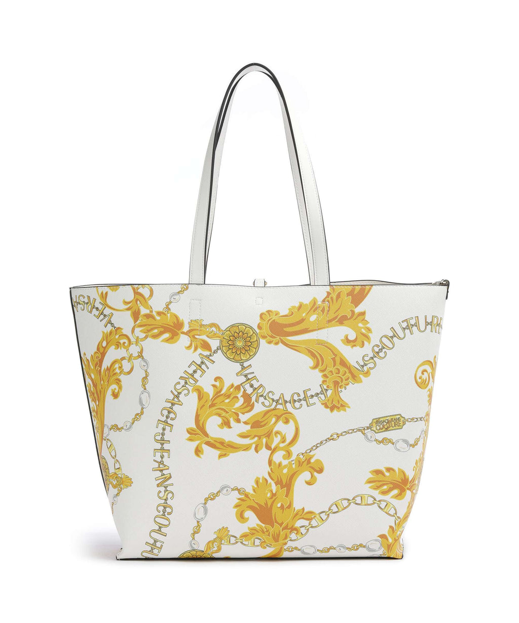 Versace Jeans Couture Reversible Shopper Tote bag white/gold
