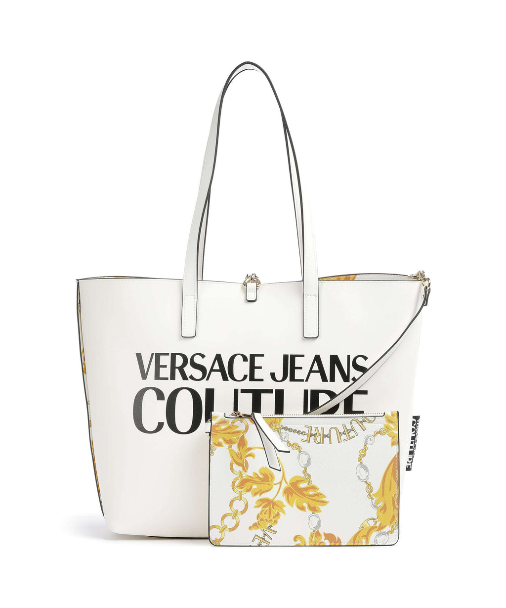 Versace Jeans Couture Reversible Shopper Tote bag white/gold