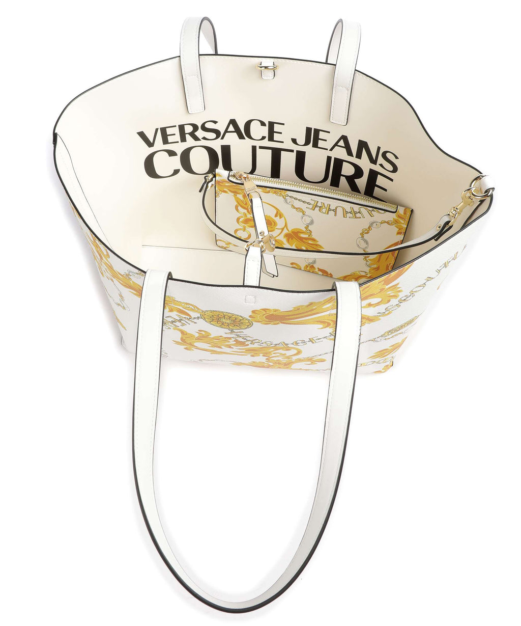 Versace Jeans Couture Reversible Shopper Tote bag white/gold