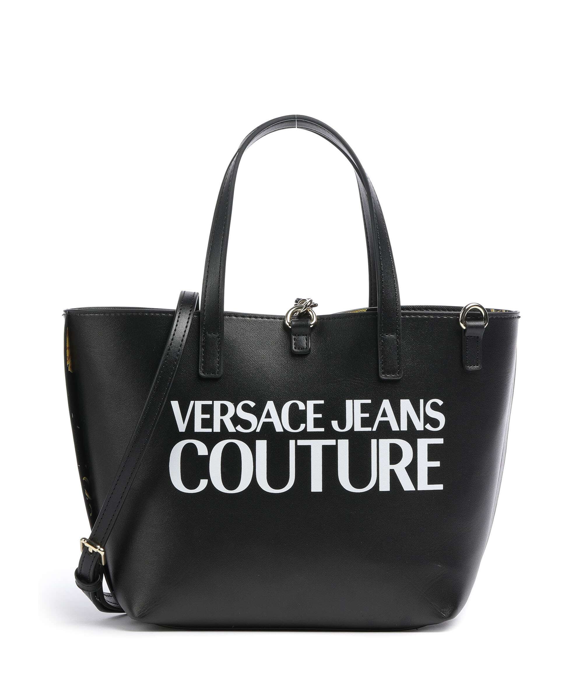 Versace Jeans Couture Reversible Shopper Handbag black/gold