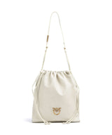 Pinko Classic Slouchy Bucket bag bianco seta/antique gold