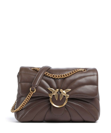 Pinko Love Puff Classic Olkalaukku marrone castano/antique gold