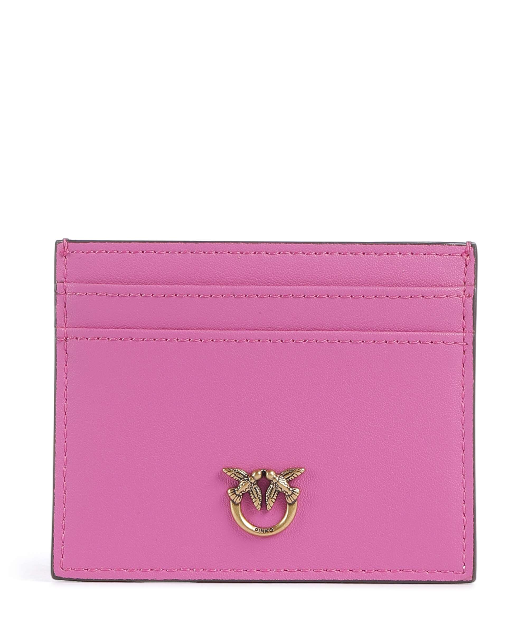 Pinko Credit card holder rosa flogo/antique gold