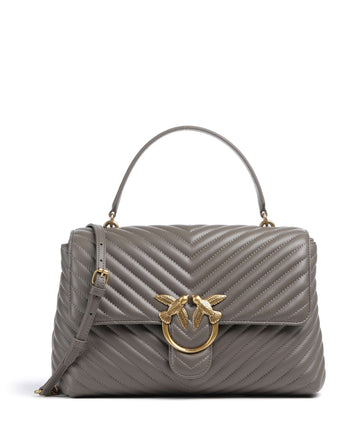 Pinko Love Lady Puff Big Käsilaukku grigio asfalto/antique gold