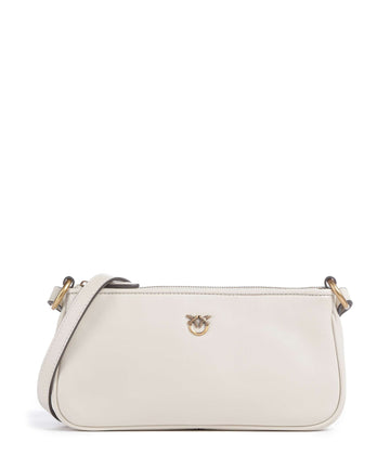 Pinko Half Moon Mini Olkalaukku bianco seta/antique gold