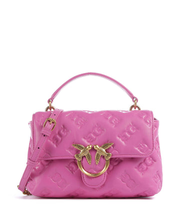 Pinko Love Lady Puff Mini Käsilaukku rosa flogo/antique gold