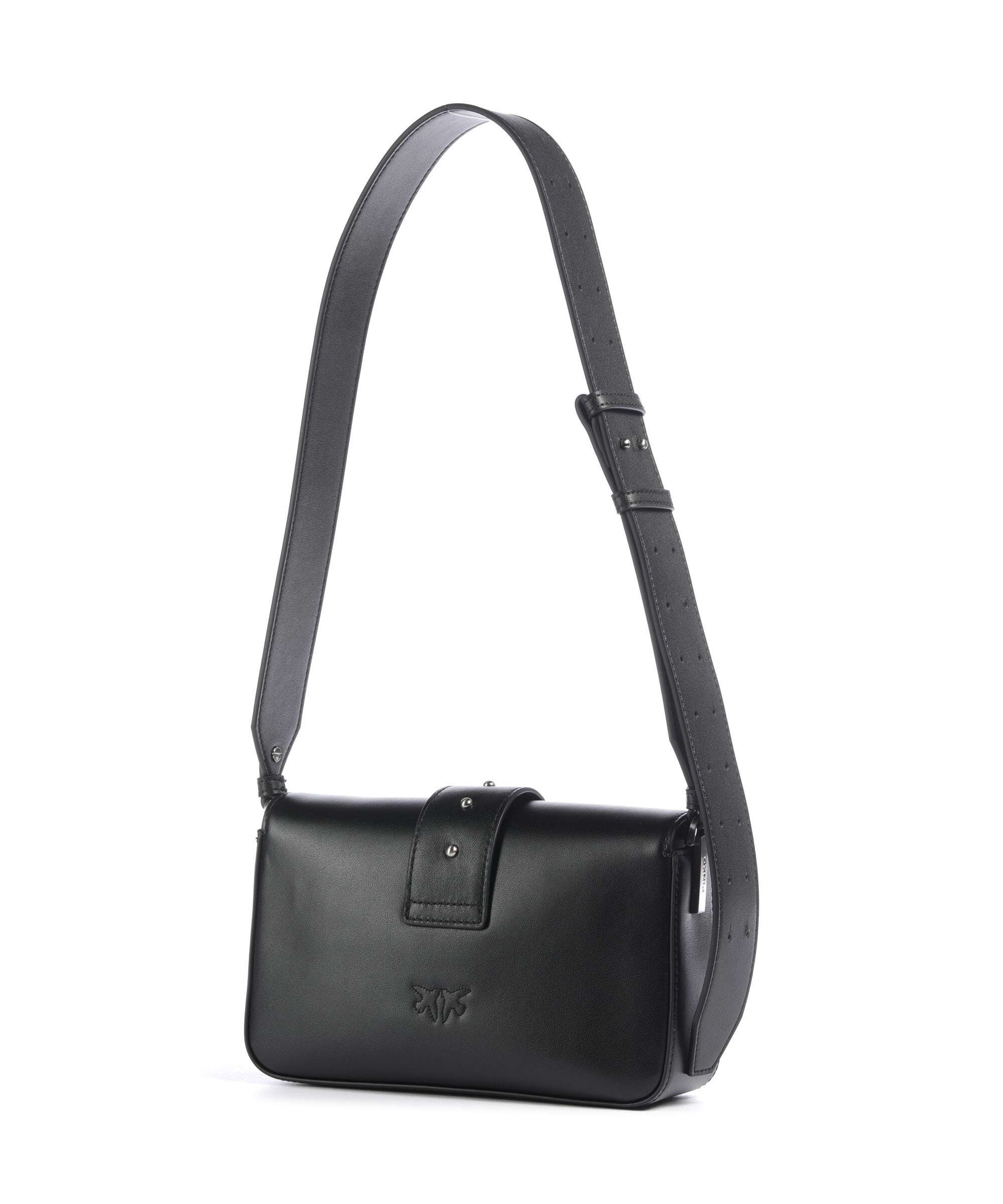Pinko Love One Mini Slouchy Shoulder bag nero limousine/matt silver