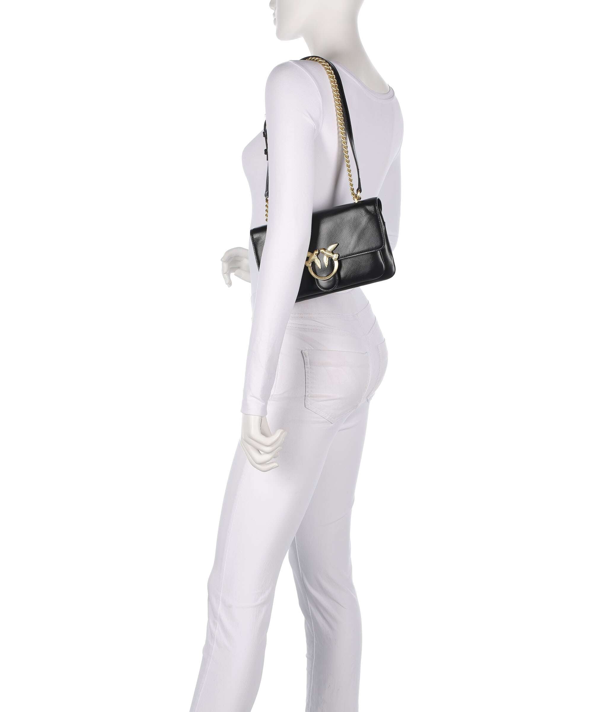Pinko Love One Soft Mini Shoulder bag nero limousine/matt gold