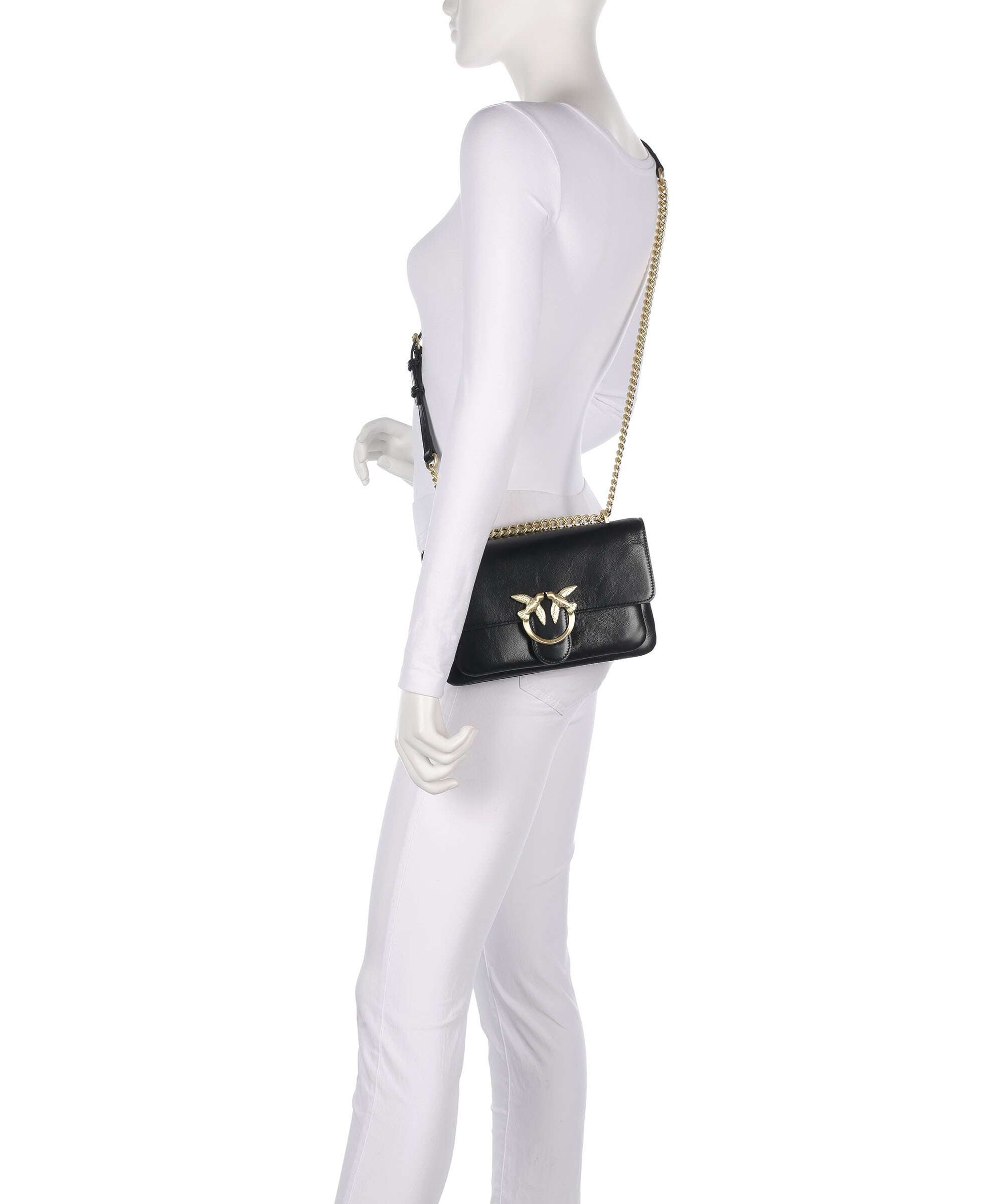 Pinko Love One Soft Mini Shoulder bag nero limousine/matt gold