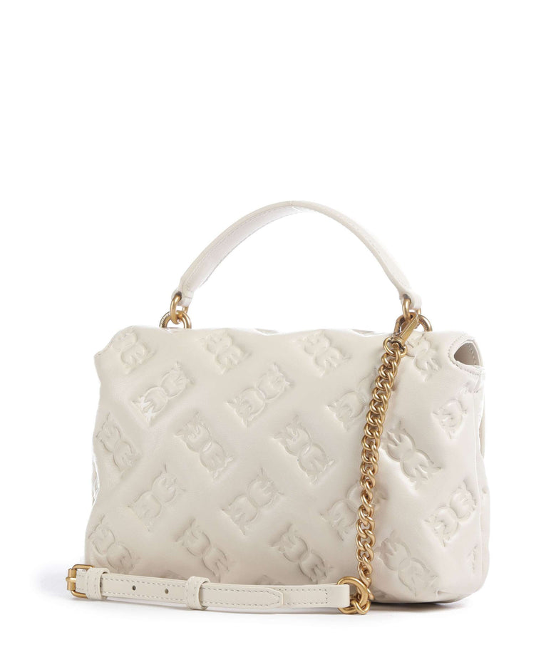 Pinko Love Lady Puff Mini Handbag bianco seta/antique gold