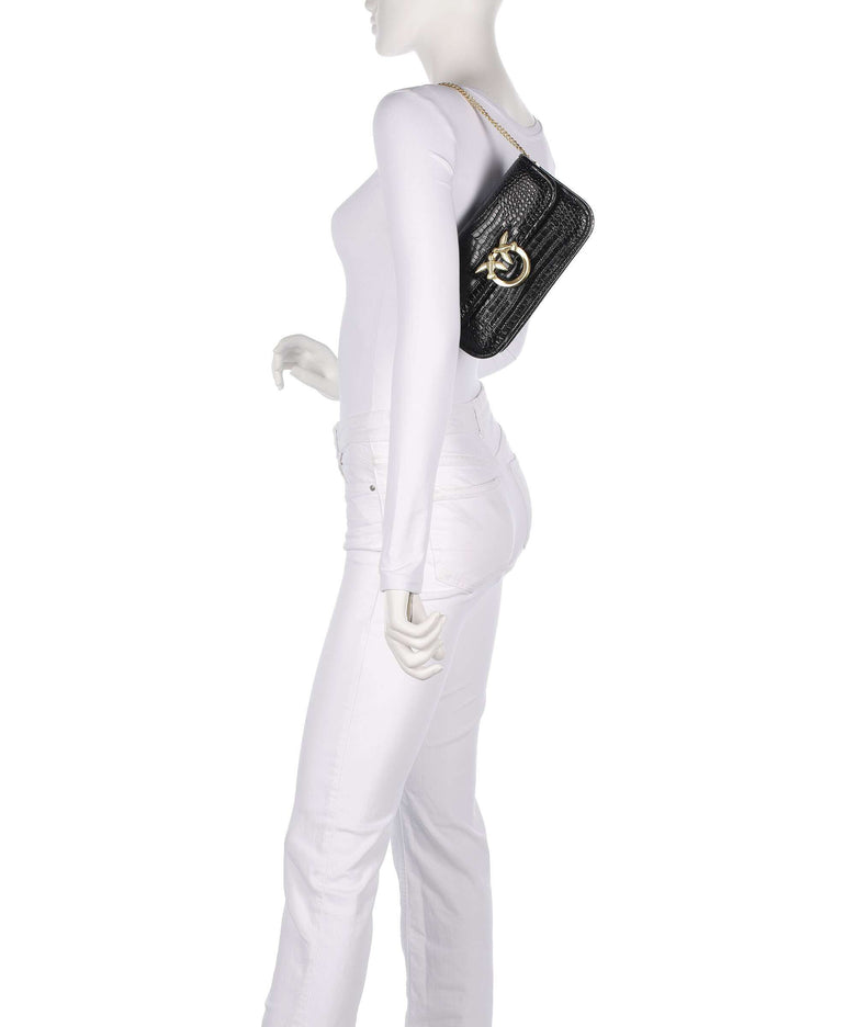 Pinko Love Box Baguette Shoulder bag nero limousine/matt gold