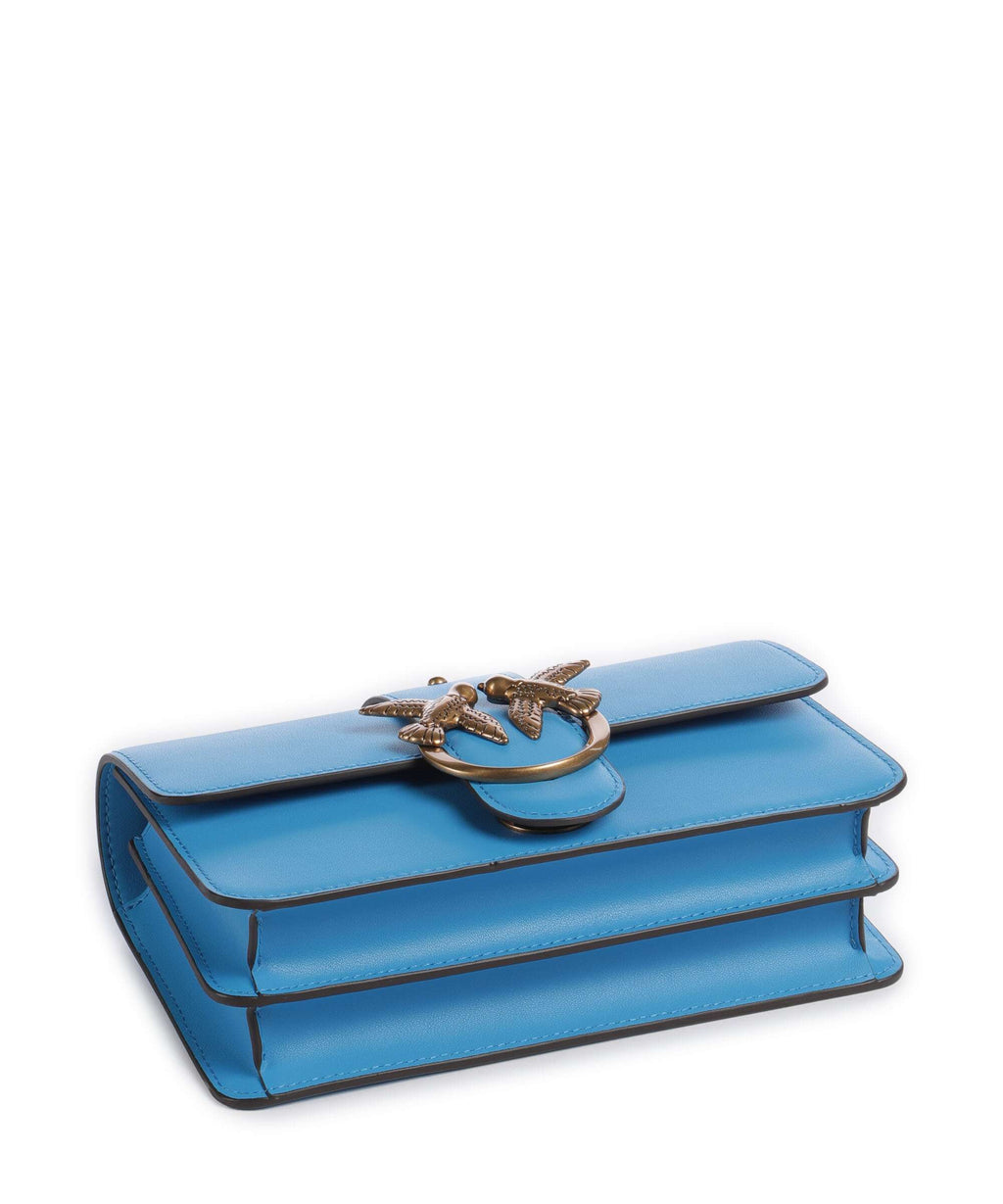 Pinko Love One Mini Crossbody bag azzurro dresda/antique gold