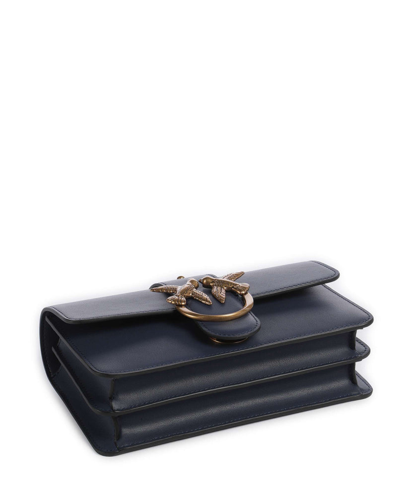 Pinko Love One Mini Crossbody bag blu indaco ombroso/antique gold