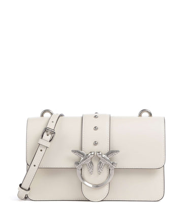 Pinko Love One Mini Olkalaukku bianco seta/old silver
