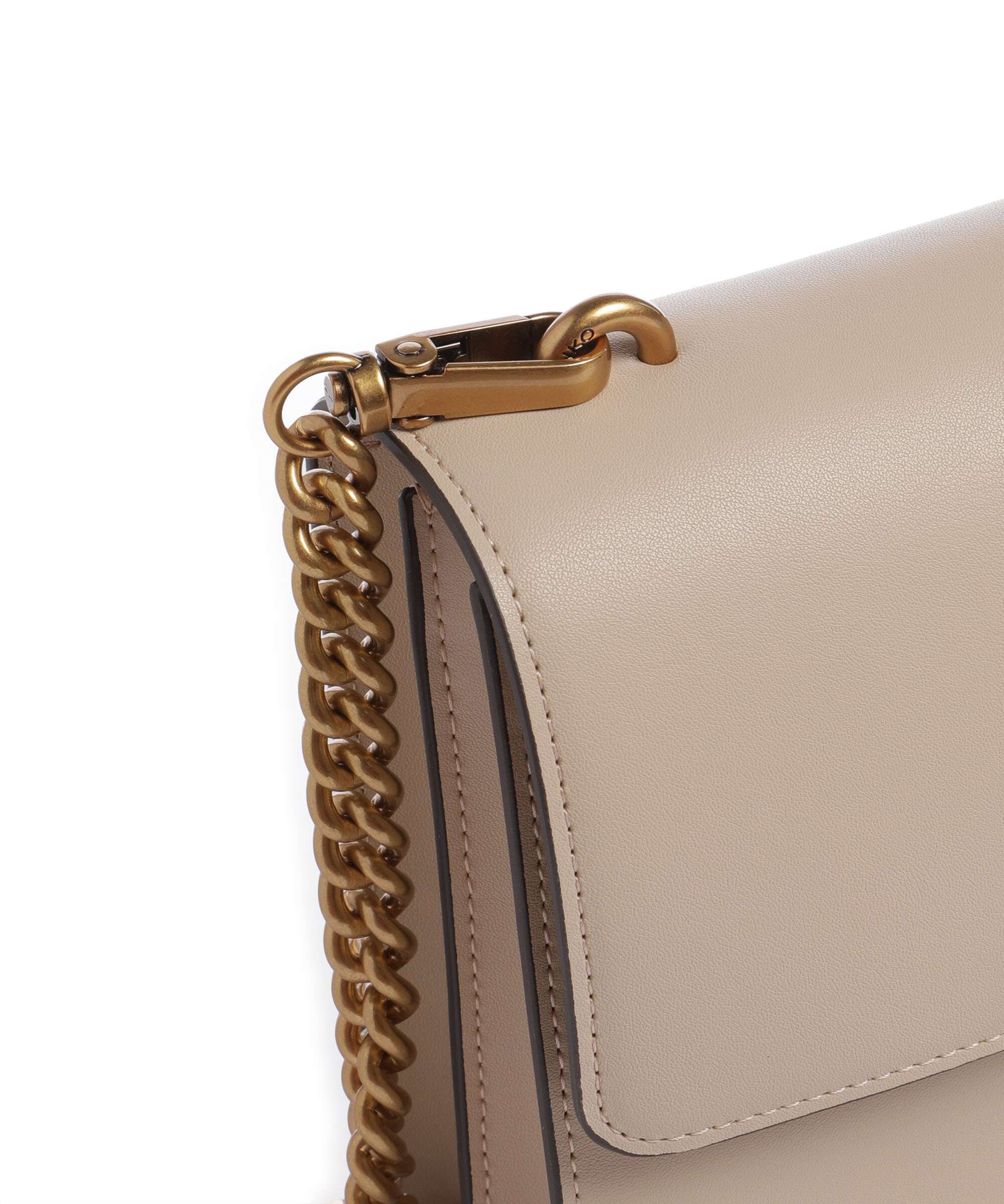 Pinko Love One Classic Crossbody bag beige/grigio fumo/antique gold