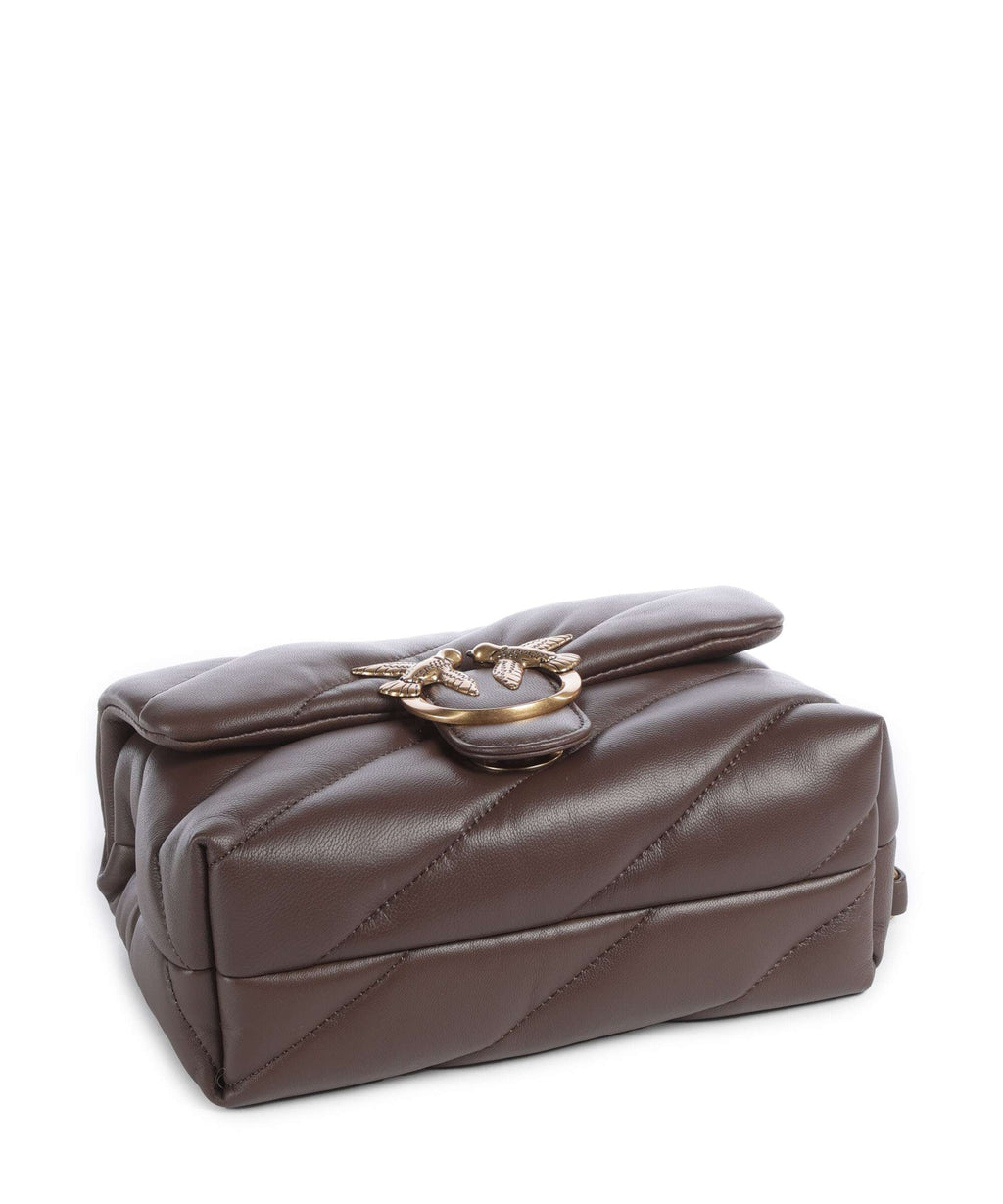 Pinko Love Puff Mini Shoulder bag marrone castano/antique gold