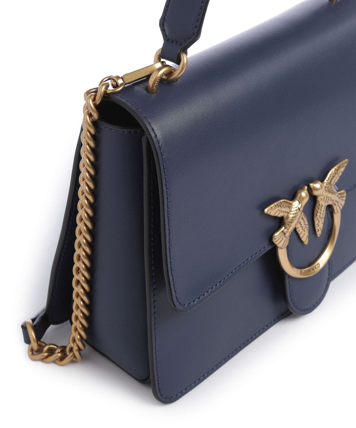 Pinko Love One Classic Handbag blu indaco ombroso/antique gold