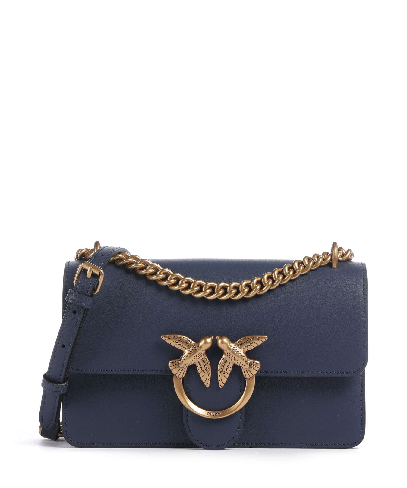Pinko Love One Mini Shoulder bag blu indaco ombroso/antique gold