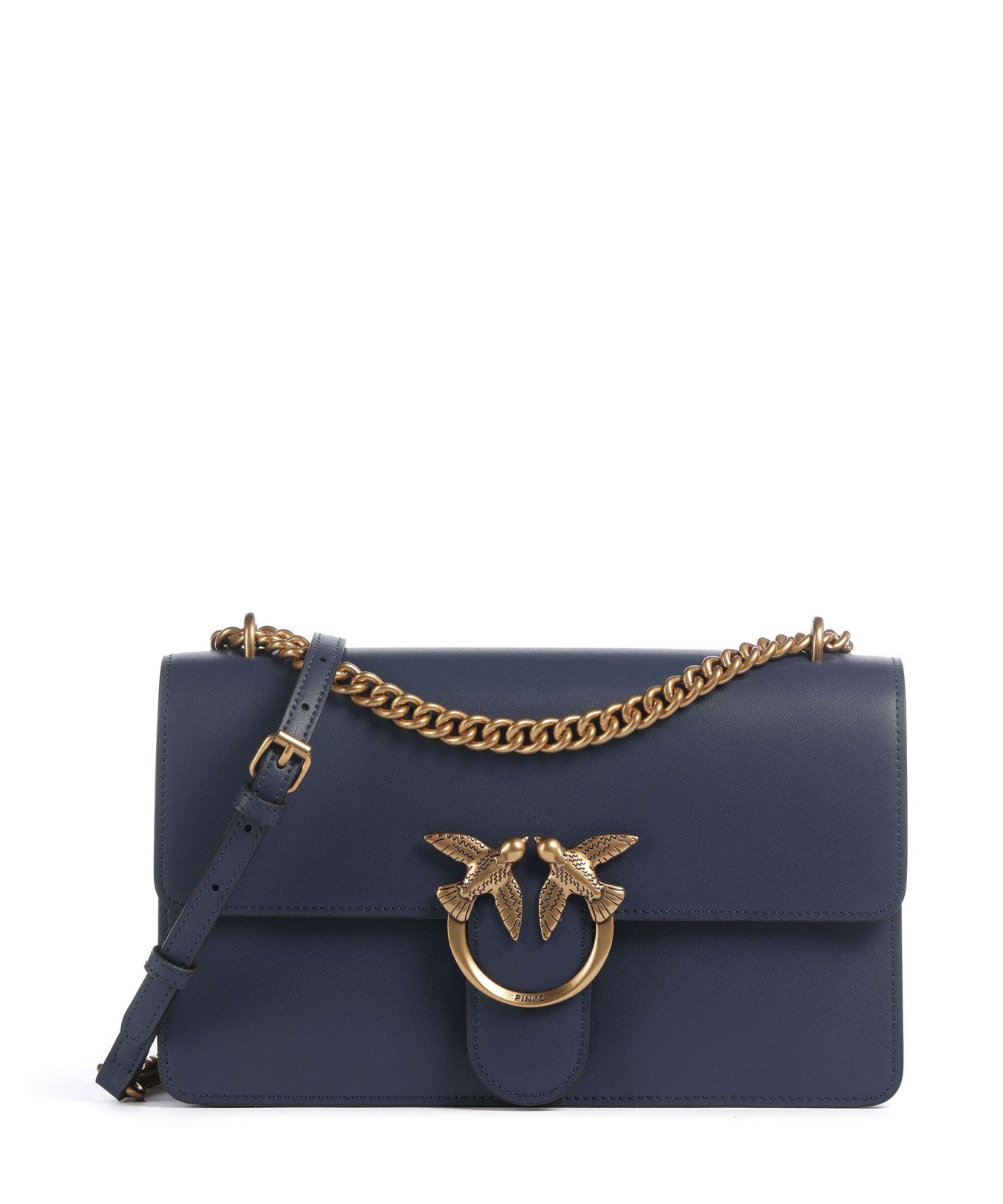 Pinko Love One Classic Shoulder bag blu indaco ombroso/antique gold