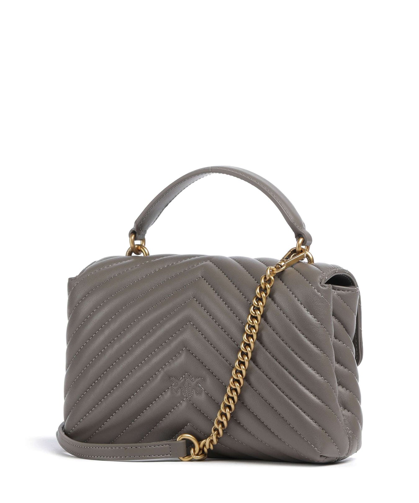 Pinko Love Lady Puff Mini Handbag grigio asfalto/antique gold