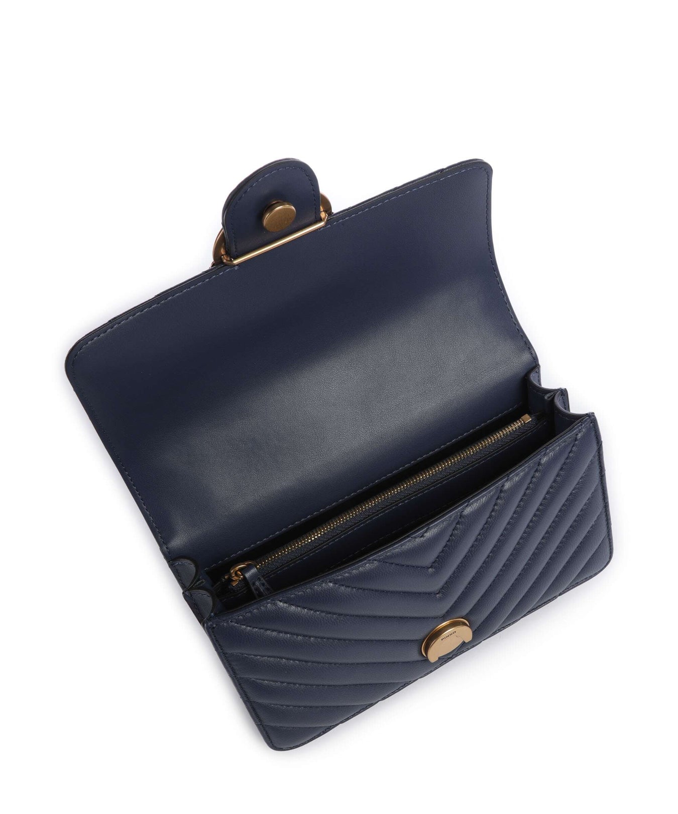 Pinko Love One Mini Shoulder bag blu indaco ombroso/antique gold