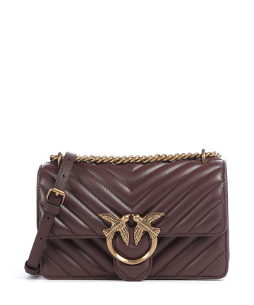 Pinko Love One Mini Olkalaukku cioccolato amaro/antique gold