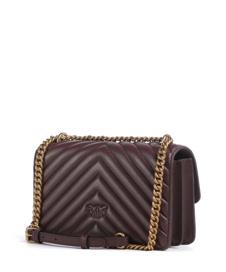 Pinko Love One Mini Shoulder bag cioccolato amaro/antique gold