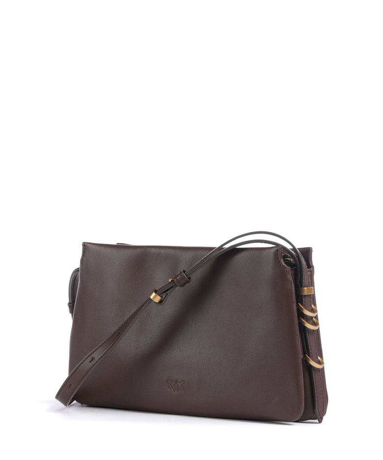 Pinko Triplet Mini Crossbody bag rosso mogano/antique gold