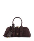 Pinko Bowling Horizontal Handbag rosso mogano/antique gold