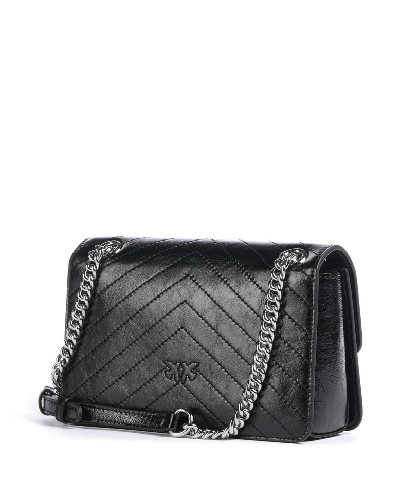 Pinko Love One Mini Shoulder bag nero limousine/matt silver