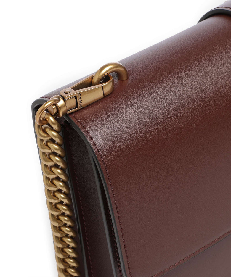 Pinko Love One Classic Crossbody bag rosso vino/antique gold