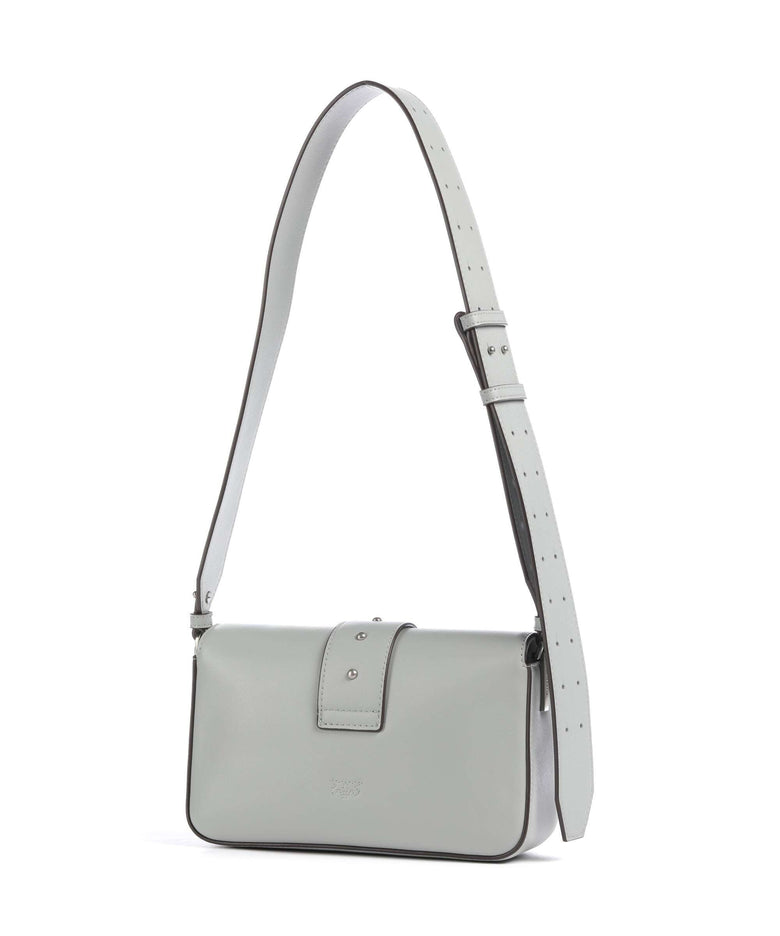 Pinko Love One Mini Slouchy Shoulder bag grigio perla/old silver