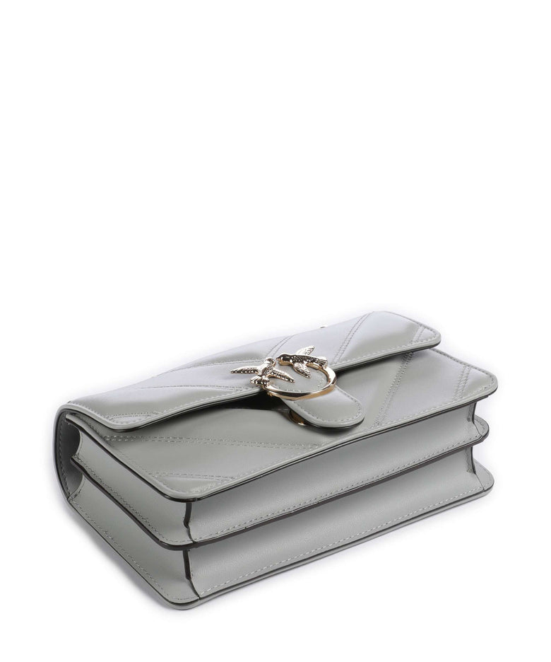 Pinko Love One Mini Crossbody bag grigio perla/gold mordore