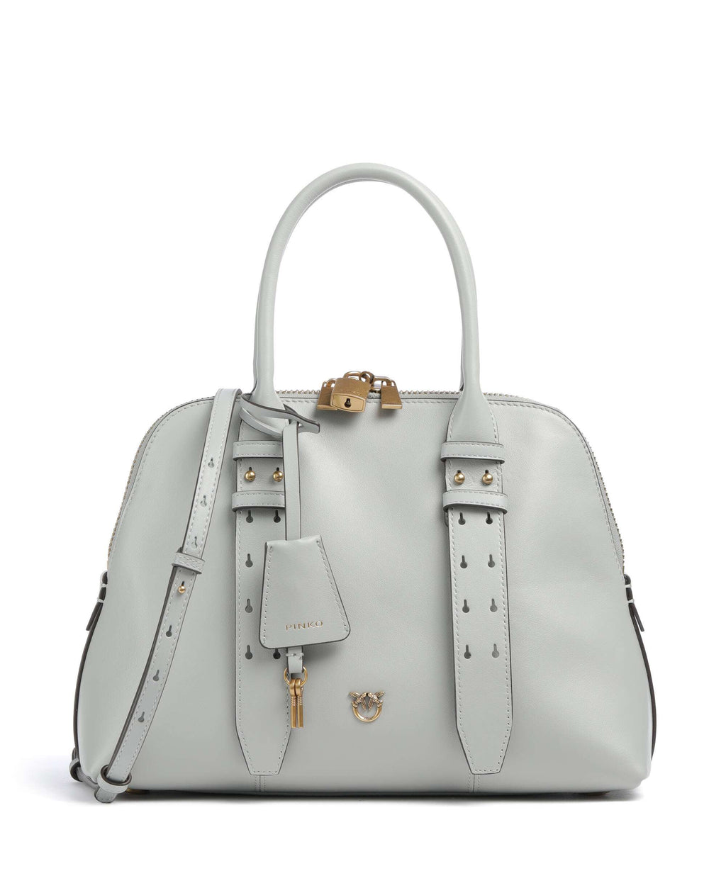Pinko Bowling Medium Handbag grigio perla/antique gold