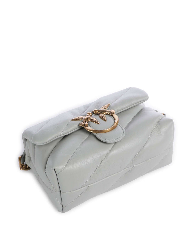 Pinko Love Puff Mini Shoulder bag grigio perla/antique gold