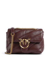 Pinko Love Puff Mini Olkalaukku burgundy wine/antique gold