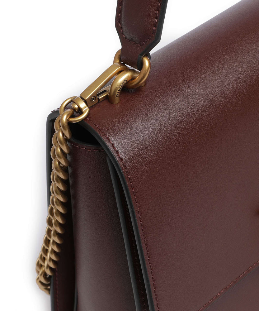 Pinko Love One Classic Handbag burgundy wine/antique gold