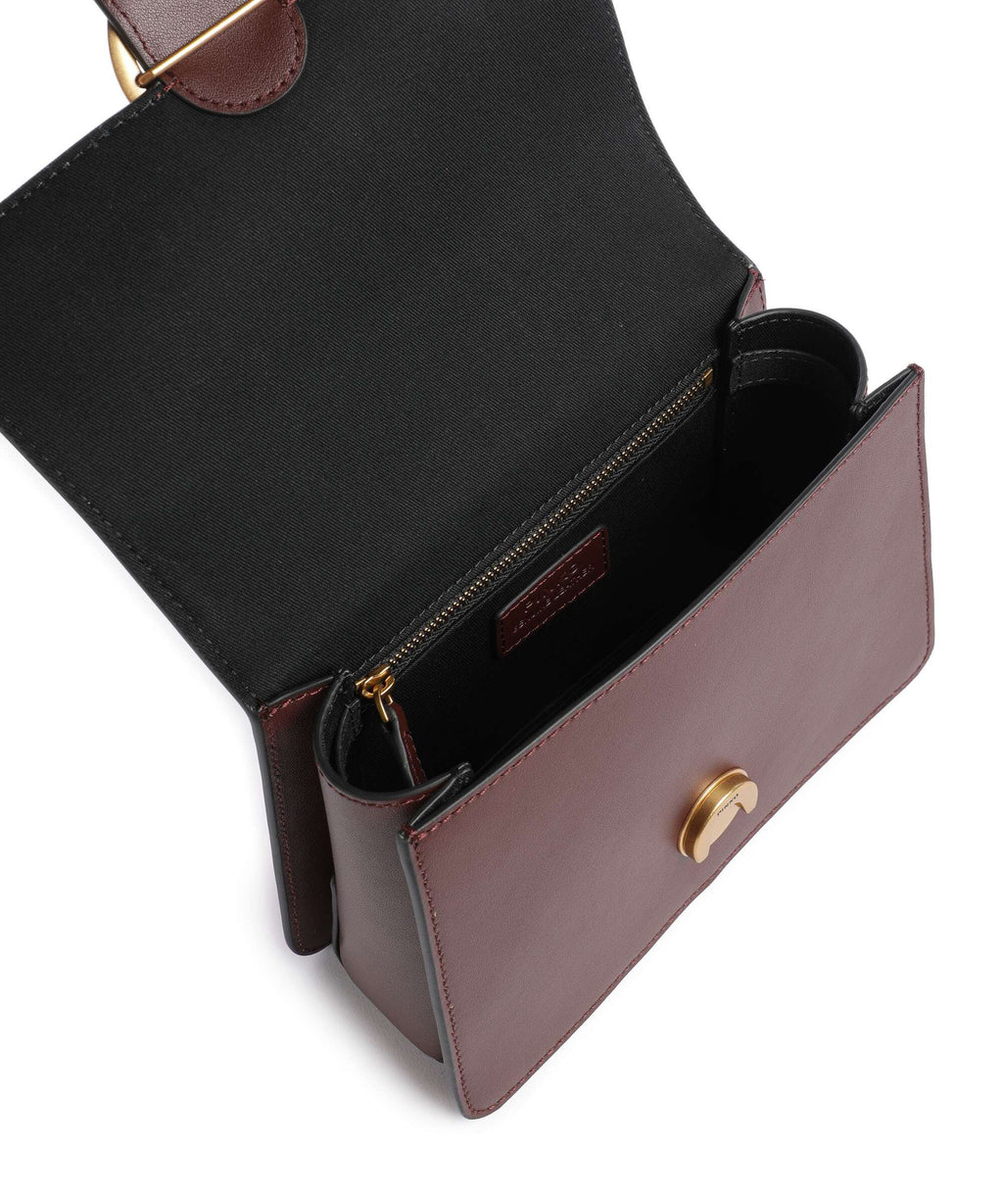 Pinko Love One Mini Handbag burgundy wine/antique gold
