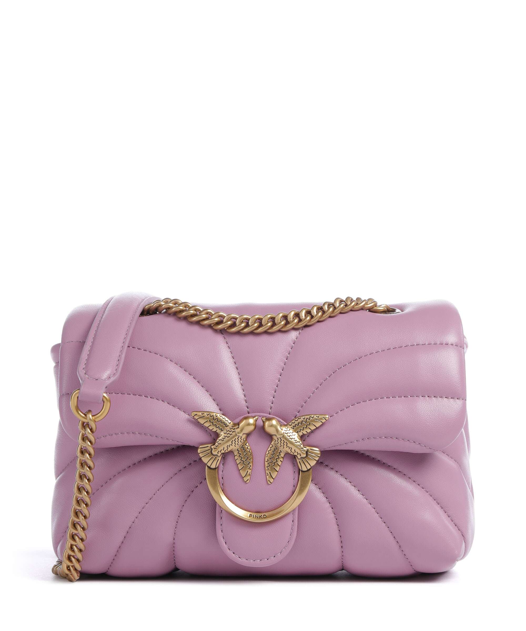 Pinko Love Puff Mini Shoulder bag lilla/antique gold