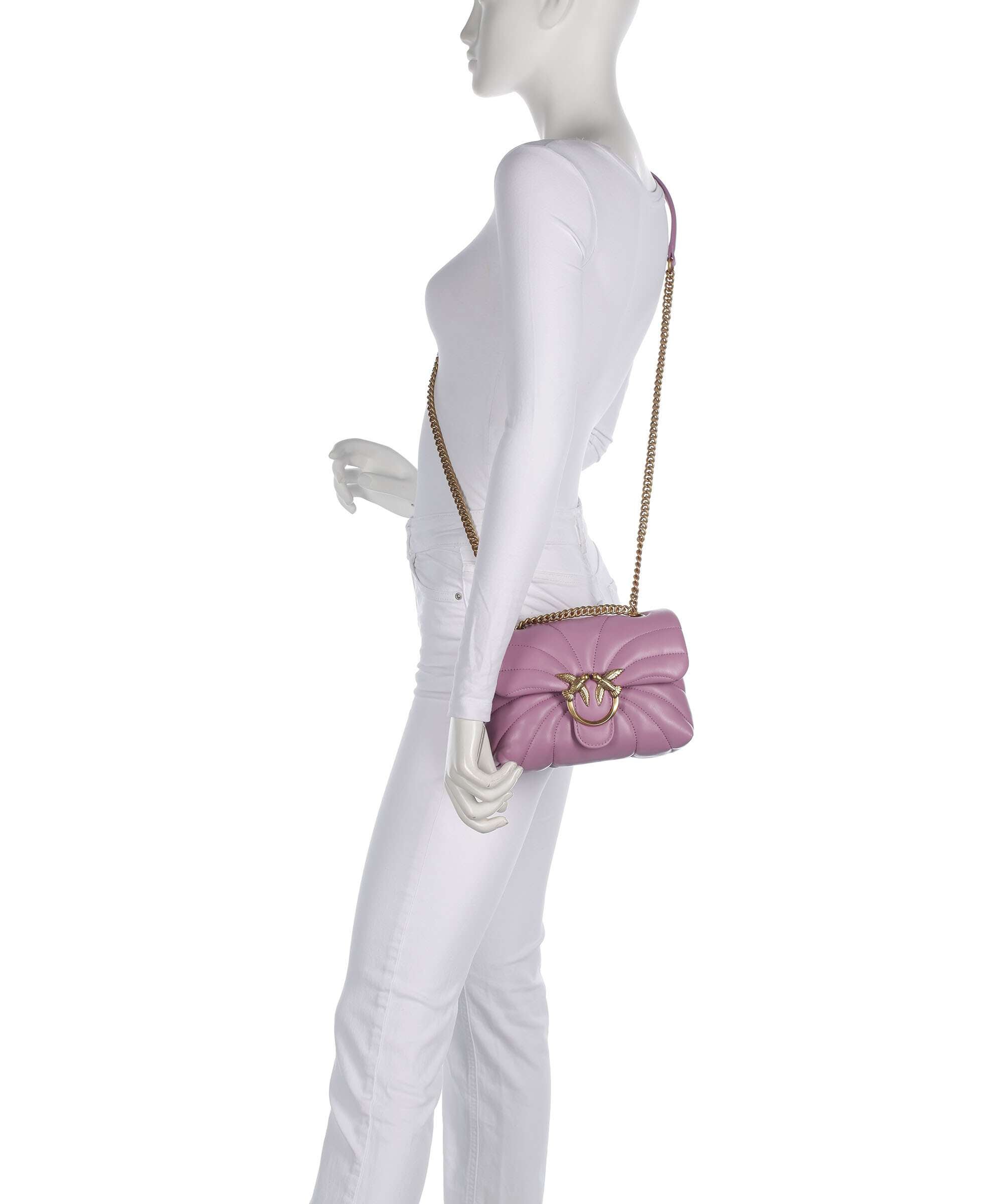 Pinko Love Puff Mini Shoulder bag lilla/antique gold