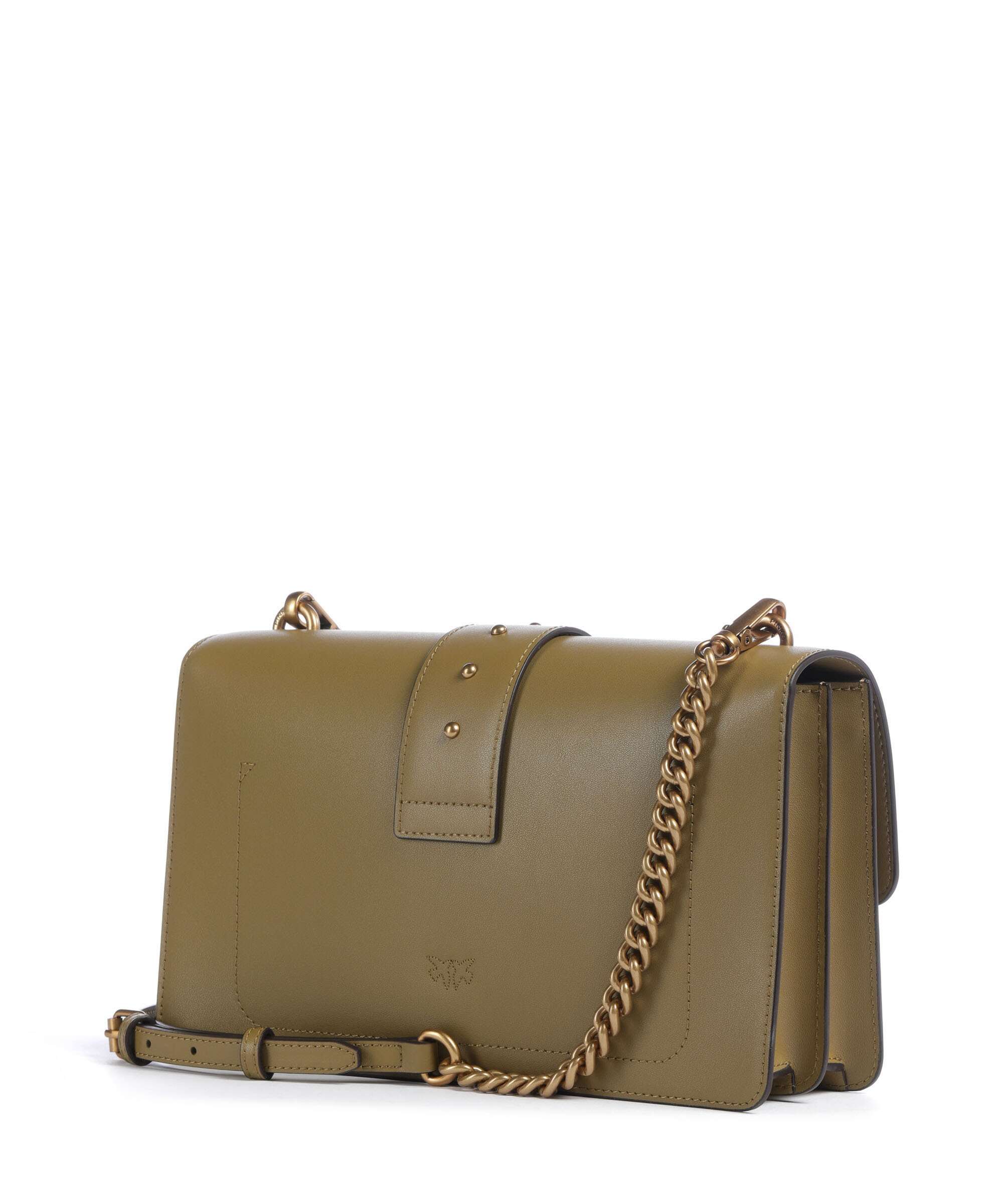 Pinko Love One Classic Crossbody bag verde canguro/antique gold