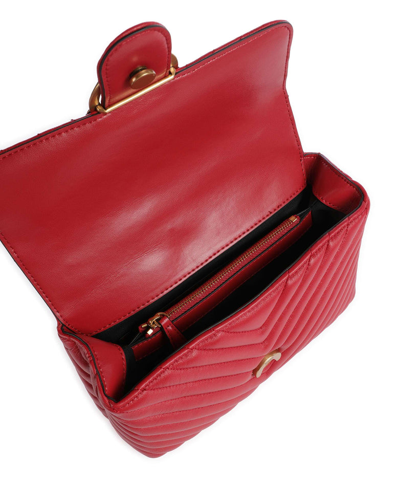 Pinko Love Lady Puff Mini Handbag rosso rio/antique gold